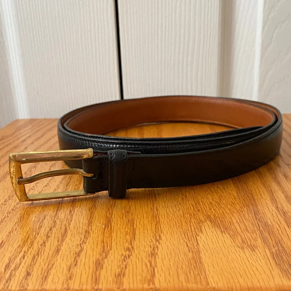 TRAFALGAR Black Burnished Java Lizard 1” Belt SZ 40‎